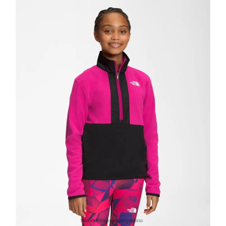 FFV046020 rosa fucsia The North Face suéter con cremallera para adolescente glaciar