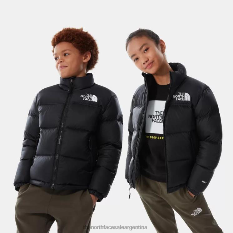 FFV04674 negro The North Face chaqueta nuptse retro para adolescentes de 1996